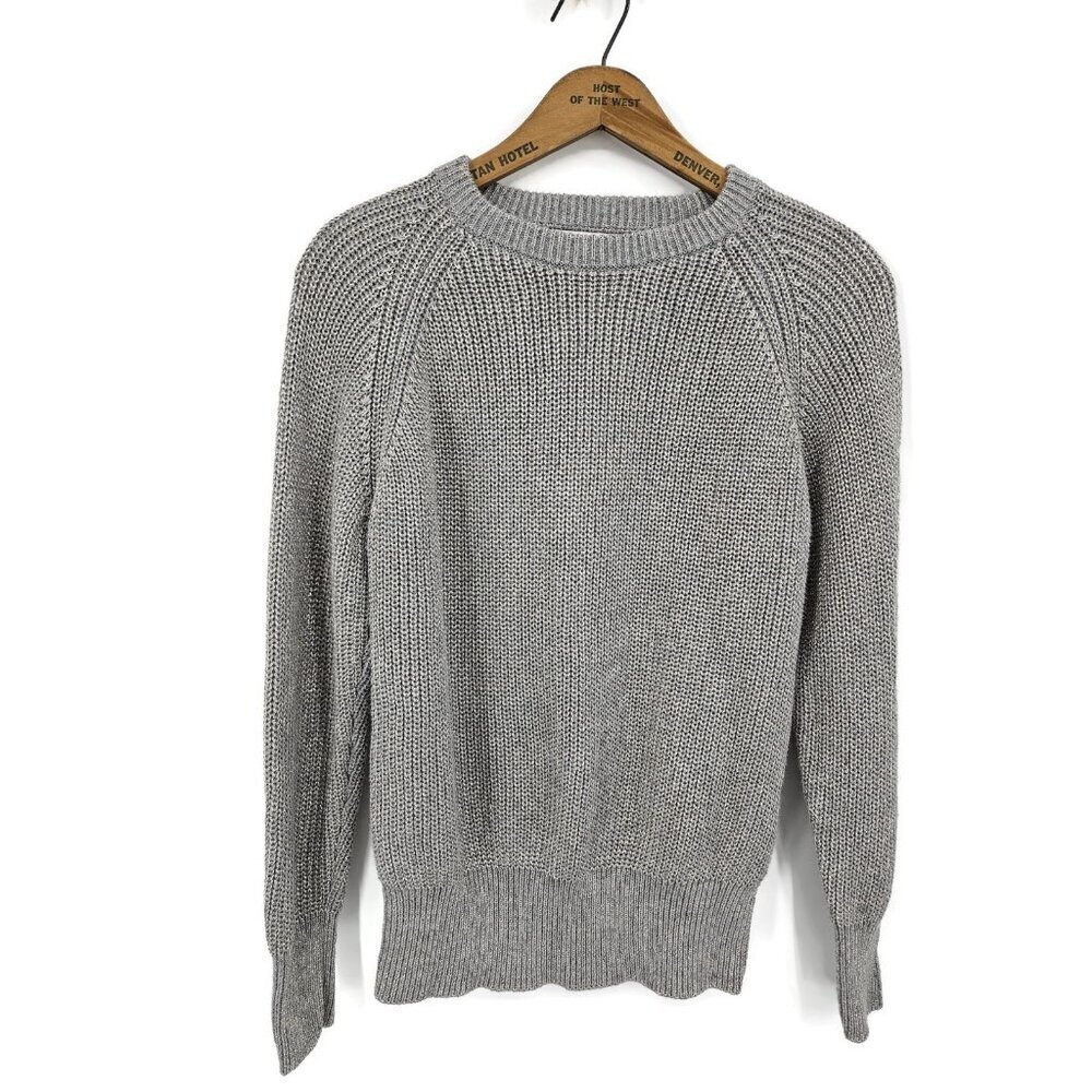 Callahan Knitwear Metallic Silver Sweater Womens S Pullover